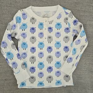 Roberta Roller Rabbit 2T Pima Cotton PJ Top Long Sleeve Blue Sheep